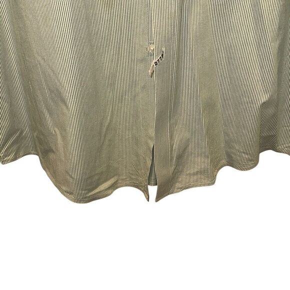 L.L. Bean Cotton Shirt - pale green stripes - XL - Picture 4 of 6
